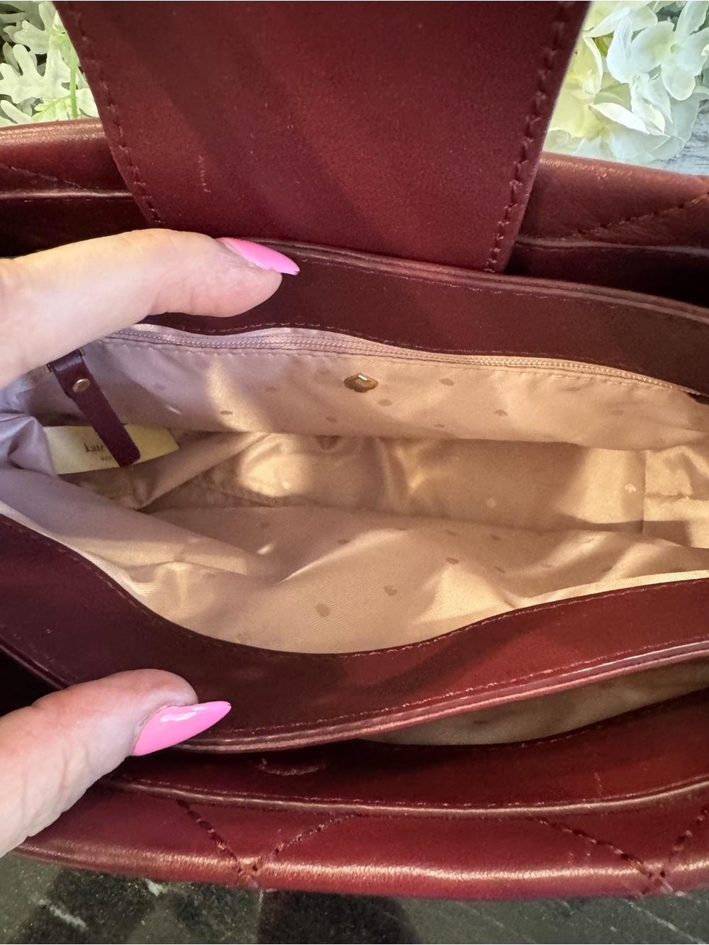 ♥️Kate Spade Emerson Place Jenia Small Quilted Leather Shoulder Bag Cherrywood - Picture 12 of 15
